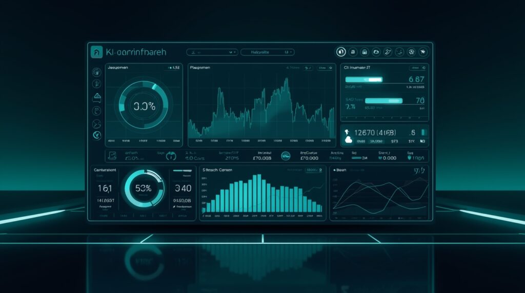 Robo Advisor Vergleich 2025: Automatisch investieren & clever sparen 5 Lucid Origin Ein modernes futuristisches FinanzDashboard mit d 3 1
